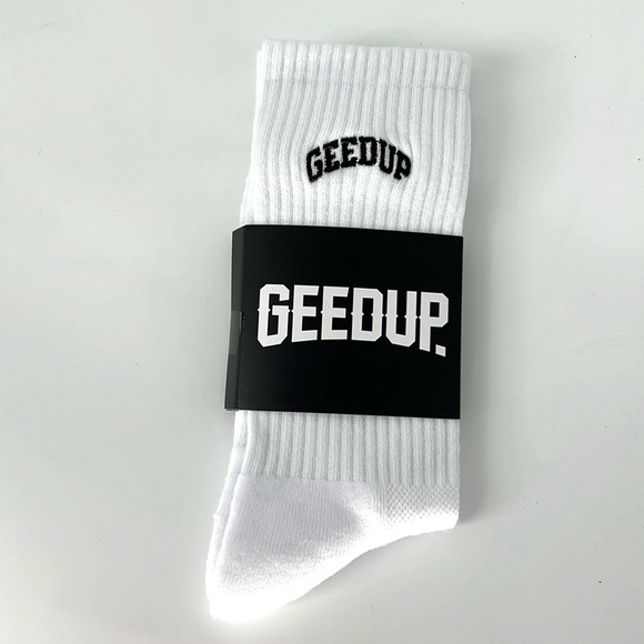 Geedup NWT men’s OS crew White Socks - Picture 1 of 7